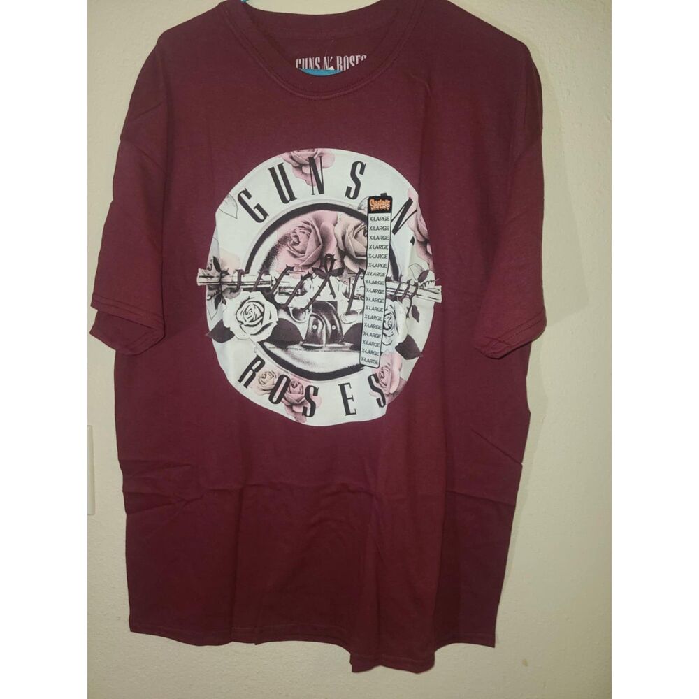 Rock T-Shirt Guns N Roses Maroon Size Men's XL Unisex NEW NWT